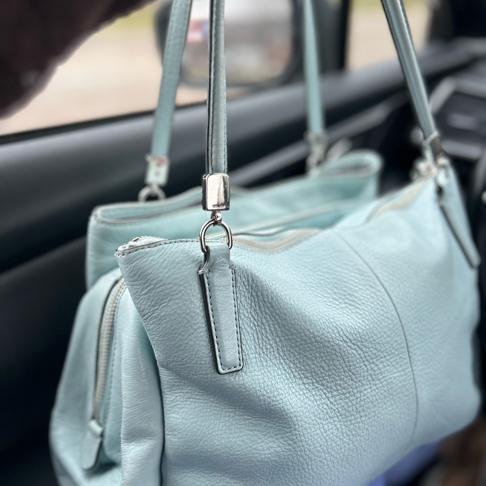Coach. Baby Blue Satchel. - Picture 13 of 13